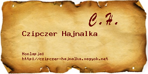Czipczer Hajnalka névjegykártya